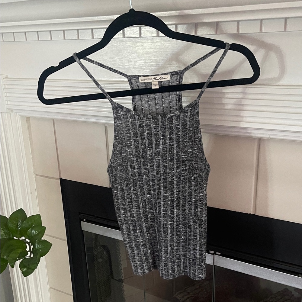 Express Charcoal Ribbed Tank Top